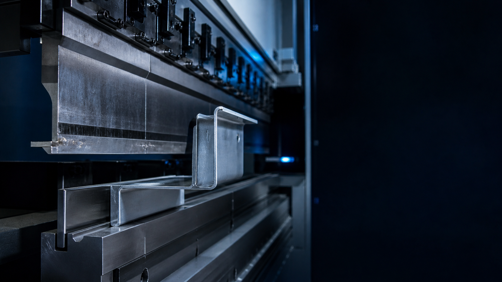 Precision sheet-metal part formed on a press brake