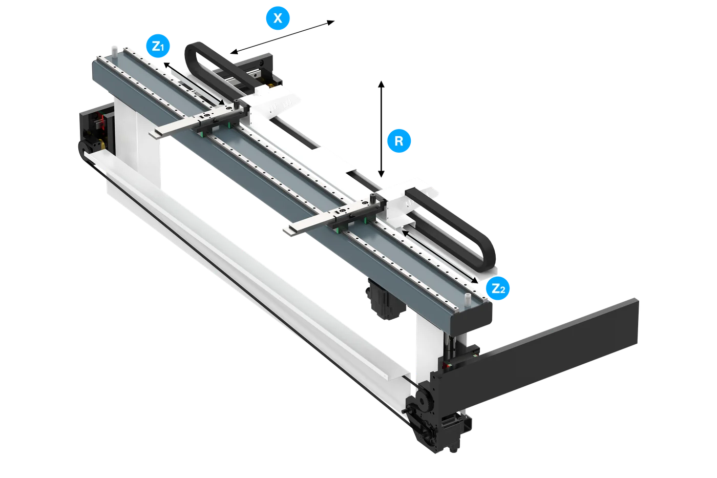 4-axis backgauge configuration illustration